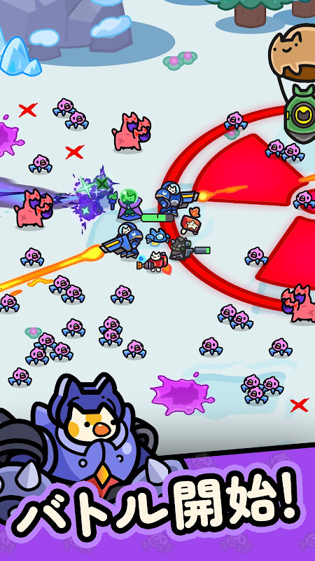 惑星破壊ニャンニャニャン プレイ画面